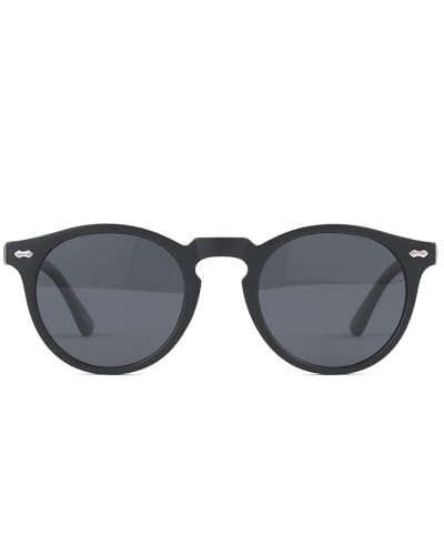 Image of Small Round Polarized Sunglasses for Women Men, Ultra Lightweight UV400 Protection Trendy Classic Vintage Style