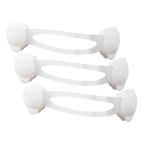 Image of Regalo 9 Pack Child Safety Cabinet Locks, No Drill Adhesive Baby Proofing Latches for Drawers, Fridge and Cabinets, Multi-Purpose 3M Straps, White