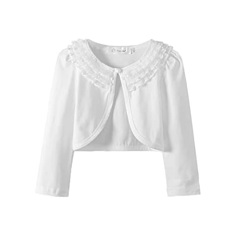 Acecharming Girls Beaded Flower Bolero Jacket Cover