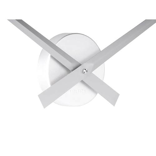 Karlsson Wanduhr Little Big Time - Silber - Ø77,5cm - Rund - Aluminium - Wanduhr Modern Wohnzimmer - Wanduhren