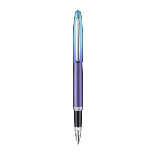 Image of Sheaffer Expressions VFM 9430 Blue and Purple Pearlised Gradient Fountain Pen with Chrome Plated Trims - Medium