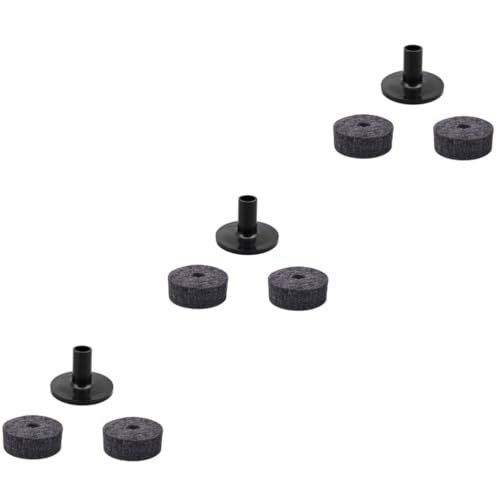 ERINGOGO 3sets Felt Strap Button Washers Drum Practice Pad Cymbal Sleeve Accessory Kit 2pcs*3