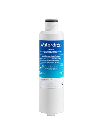 Image of Waterdrop MIWF6200 Replacement for Midea® MIWF6200 Twist-in, Sharp SJWF200, SJG2254FS, Zline® MIWFT2100, Midea® Side-by-side Refrigerator Water Filter, 1 Filter