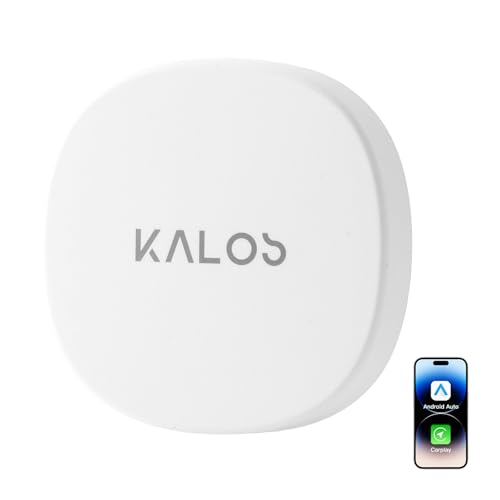 KALOS Wireless CarPlay Adapter (2025 Upgrade), 2-in-1 CarPlay & Android Auto, Converts Wired to Wireless, Plug-and-Play,Compatible with iPhone & Android Devices, Compact Size with USB/USB-C