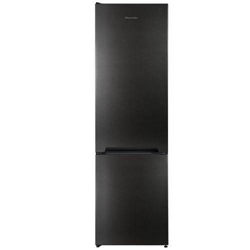 Russell Hobbs Fridge Freezer Freestanding Frost Free with Reversible Door, Adjustable Thermostat & Feet, 70/30 279L, 180cm High, LED Light, 2 Year Guarantee Dark Steel RH180FFFF551E1DS
