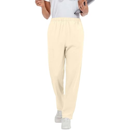 Image of Women's Medica Scrub Pants Pull On Workwear Cargo Pocket Elastic Waist Hospital Uniform Trousers