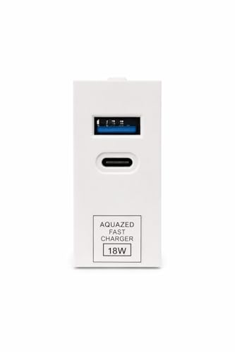 Image of USB Charger Socket Fast Charger for Switch Board Roma Model MODULER Type C Dual Port