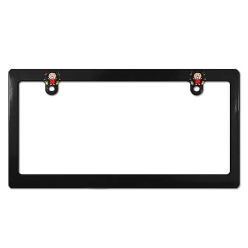 みんなのたあ坊 ナンバープレート フレーム ナンバーフレーム 普通車 軽自動車適用 装飾ボーダー タグ装飾 耐久性 カーアクセサリー 錆びにくい おしゃれ ?り物