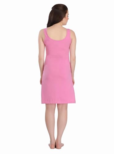 Image of H & C Cotton Camisole Long Slip for Women, Full Length Inner Slip Lining for Kurtis, Kurta, Samij for Women, Knee Length Inner Wear /Sameez /Kurti Slip /Round Neck