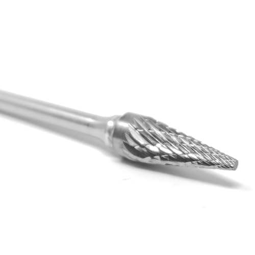 Fresa de carburo sólido doble corte 1/4" x 1/2" miniatura 2