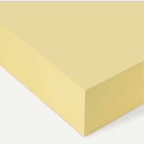 Image of Amazon Basics 30% Recycled Color Copy Paper, 8.5 inch x 11 inch, 20lb, Pastel Canary, 500 Sheets (Pack of 2)