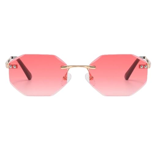 Lunettes de soleil sans monture polygone légères contre les reflets UV