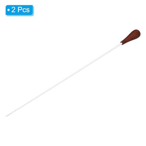 PATIKIL 38cm/15Inch Music Conductor Baton,2Pcs Orchestra Baton Wood Handle for Singing Leader Music Director Purplish red - Image 3