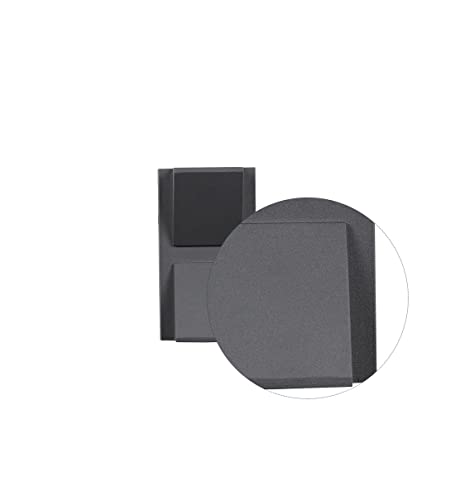 Image of SAH Led Metal Outdoor Wall Light, Black, Waterproof, Warm White for Entryway, Gardens, Pathways, Vanity, Pool Side, Outdoor Stairs and Walls (Modern, 2) (UP-Down, Pack of 2)