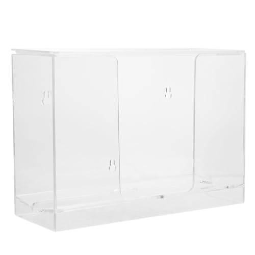 SOLUSTRE Tissue Box Holder, Wall Mount Tissue Holder Plastic Clear Paper Towel Dispenser Kitchen Napkin Paper Boxes for Commercial Bathroom Toilet Hotel Home