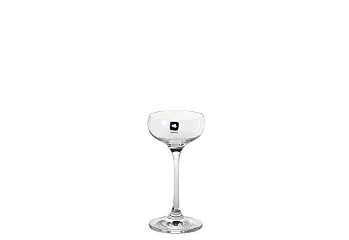Leonardo Cheers Likör-Schalen 6er Set, spülmaschinenfeste Cocktail-Schale, Schnaps-Glas mit gezogenem Stiel, Likör-Gläser Set,Höhe 13,5 cm, 90 ml, 061645