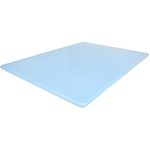 Thirteen Chefs Cutting Boards for Kitchen - 20 x 15 x .5" Blue Color Coded Plastic Cutting Board with Non Slip Surface - Dishwasher Safe Chopping Board Cover