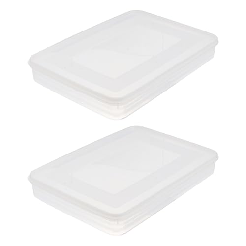 BESPORTBLE Caja de Almacenamiento para Empanadillas Tapa, Material Pp, Capacidad Suficiente, Fácil de Limpiar, Adecuado para Organización en Refrigerador y Uso en Microondas, Pack de 2