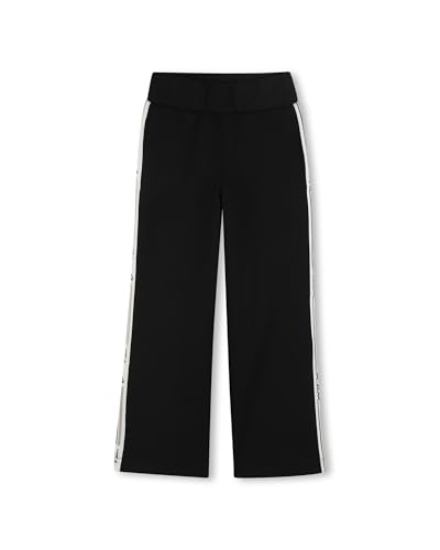 Pantalones Karl Lagerfeld niña negros de 5 años con acabados de alta costura infantil