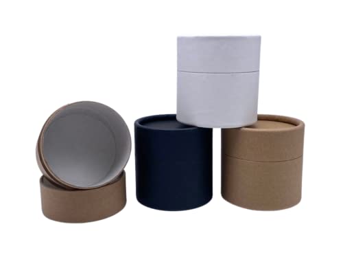 GreenWay 4oz / 120g Kraft Paperboard Empty Jars with Lids - 10 Pack Biodegradable Refillable DIY Cosmetic Containers – Wax Lined Packaging Containers Jars with Snug-Fitting Caps - Black2