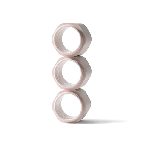 Cadence Extender - Add On to Any Flex Magnetic Containers with Lids,Extension to Travel Bottles for Toiletries - Carry On Travel Essentials For Women/Men - Adds Additional 1.43 fl oz - 3pk, Petal