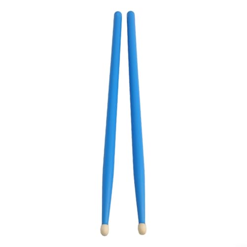 Baquetas de madera 5A y 7A para principiantes, con punta ovalada, en varios colores (Azul 5A) miniatura 3