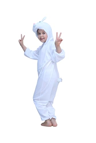Matissa Kids Animal Costumes Boys Girls Unisex Fancy Dress Outfit Cosplay Children Onesies (XL (For kids 47" - 55" tall), Rabbit)