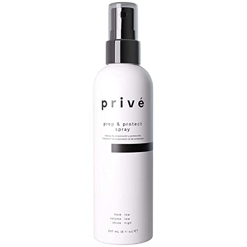 Privé Prep & Protect Spray – Blow Dry Spray, Heat Protectant Spray for Hair – Heat Shield, Thermal & Hot Tool Protection, Hydration and Extra Shine for All Hair Types (8 oz)