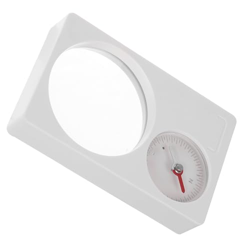 Brújula plástica 2 en 1 LALAFINA blanca portátil miniatura 1
