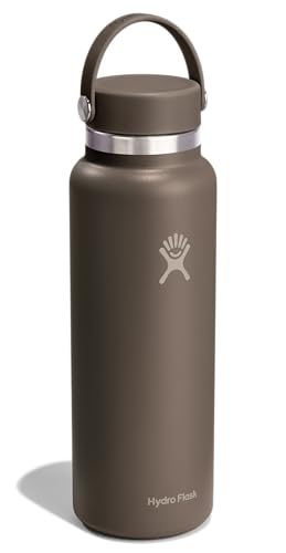 Image of Hydro Flask Water Bottle - Insulated Stainless Steel - Wide Mouth Flex Lid, Non Spill, Leakproof and Refillable in 40 Oz Sandpiper