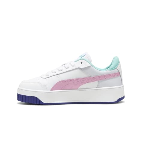 PUMA Kids Girls Carina Street Lace Up Sneakers Shoes Casual - Blue, Pink, White - Size 5 M3