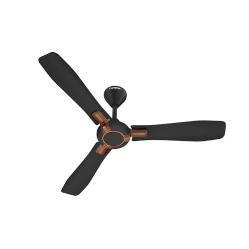 Image of Crompton HIGHSPEED SANTOS ANTIDUST 1200 mm (48 inch) Ceiling Fan (Matte Black) Star rated energy efficient fans