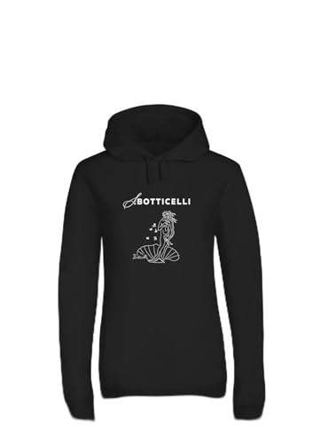 Sweat à capuche femme noir Botticelli BCWW34B - Collection Line Art L