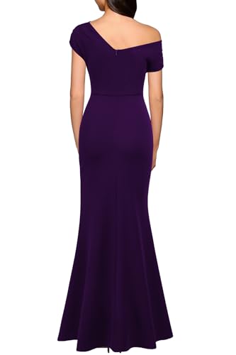 Image of WOOSEA Women's Elegant Sleeveless Off Shoulder Sexy Split Bodycon Long Formal Party Evening Dress