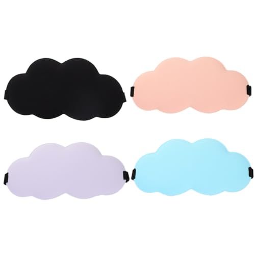 STAHAD 4個 立体設計アイマスク 軽量通気性 ホールド感ある柔らか素材 男女兼用 快眠サポート オフィス 旅行 昼寝用