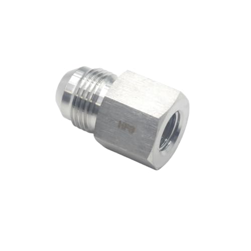 Image of HFS(R) 1 /4 inch Female NPT to 1 /2 inch Male JIC Flare Fitting Reducer Adapter Stainless Steel 304 (1 /4 inch FNPT x 1 /2 inch MJIC)