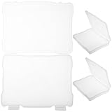 SEWACC 3Pcs Photo Storage Containers Box with Snap-tight Closure Plastic Organizer for Jewelry Electronic Components Small Hardware Accessories White Cases for Travel and Home Use