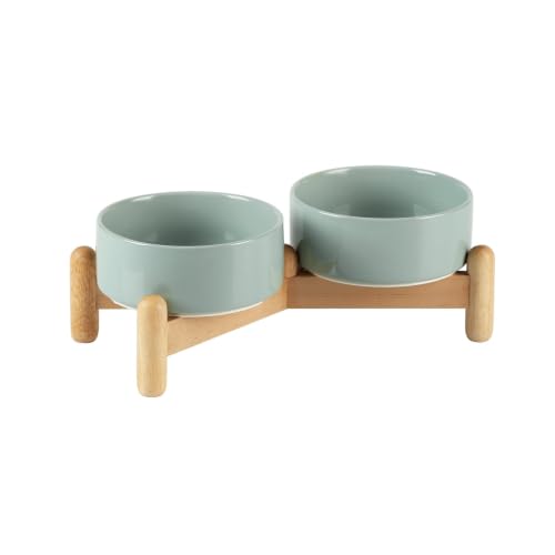 Havniva Ceramic Dog Bowls Elevated, Raised Dog Food Bowl for Puppies