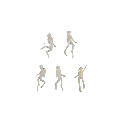 5pcs Miniature Resin Fillers Diver Action Figures Model Plastic Micro Landscape Ornament 3D Resin Filler for Fish Tank, Aquarium Decorations