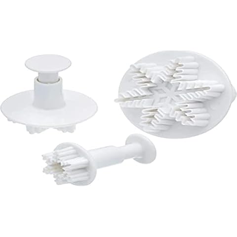 KitchenCraft Fondant Cutter Set with Snowflake Moulds Cover