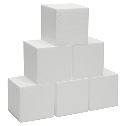 Juvale 4 Inch Foam Cube Squares For Diy Crafts, White Blocks For Arts Supplies (4X4X4 Inches, 6 Pack) #TOP5
