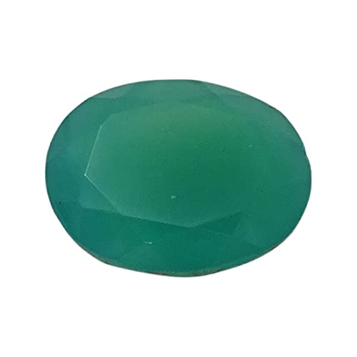 Onyx vert naturel 12,3 carats taillé en forme d'ovale pour création de bijoux uniques