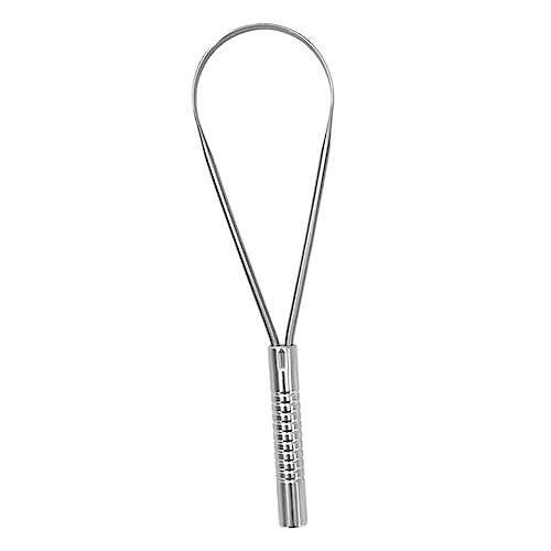 CALLARON Raschietto la Lingua in Acciaio Inox 304, Pulisci Lingua Portatile Doppia Lama, Strumento la Pulizia Orale Adulti e Adolescenti Contro Alito Cattivo e Igiene Orale Quotidiana