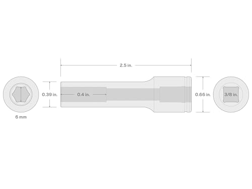 Image of TEKTON 3 /8 Inch Drive x 6 mm Deep 6-Point Socket | SHD13106