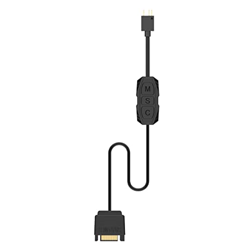 VOANZO Controlador ARGB de 5 V y 3 Pines para Ventiladores, Tiras de Luz y Tableros de Iluminación - Fuente de Alimentación SATA