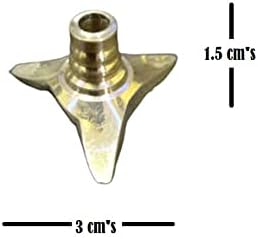TULJA ENTERPRISES Brass Wick Holder for Oil Lamp/Cotton Wick Holder for Pooja/Fits in All Type Diyas/Cup/Plate/Pramida/Stand for Batti/Multipurpose (Pack of 6)
