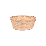 1 cesta de mimbre for guardar pan, bandeja de exhibición, cesta decorativa tejida a mano para Salón(M)