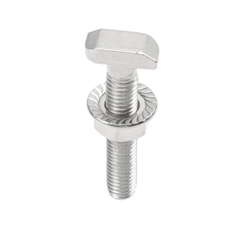 Rrina WD268(8X60) 10 Sets M8X60 304 Stainless Steel Hammer Head T-Slot Drop-In Stud Sliding Bolt Screw Flange Nut thumb #3