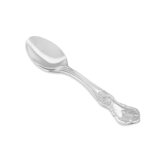 Image of Culinex 18 /8 Premium Stainless Steel 4.4 inch Tea Spoon Set of 12 for Tea, Coffee, Spices, Dessert - Fest | Small Spoons, Silver Rustproof Stylish Flatware By thinKitchen