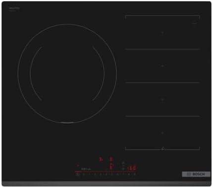 Bosch Placa de Inducción, 60 cm, Serie 6, CombiInducción y Zona de 28 cm, Electrónica DirectSelect, PerfectFry, Home Connect, Negro, PVJ631HC1E